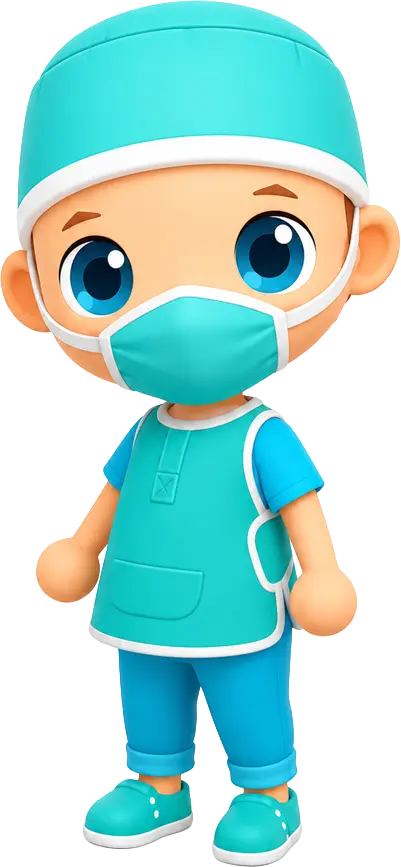 Central Hospital Stories character: a friendly doctor in uniform