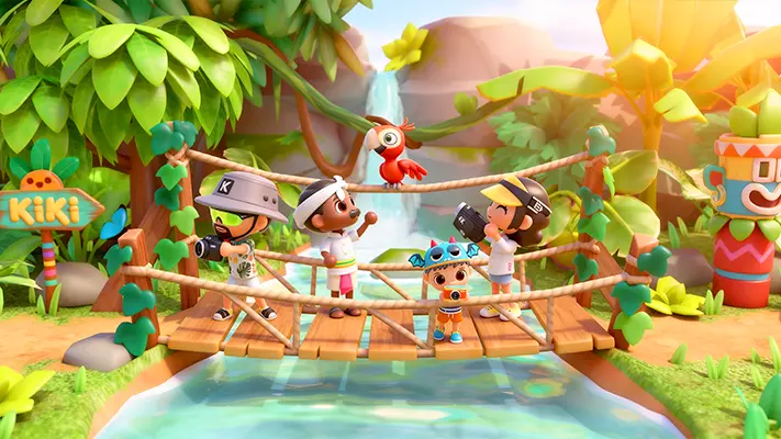 Stories World™ Travels gameplay screenshot — characters exploring a vacation destination (4 of 7)