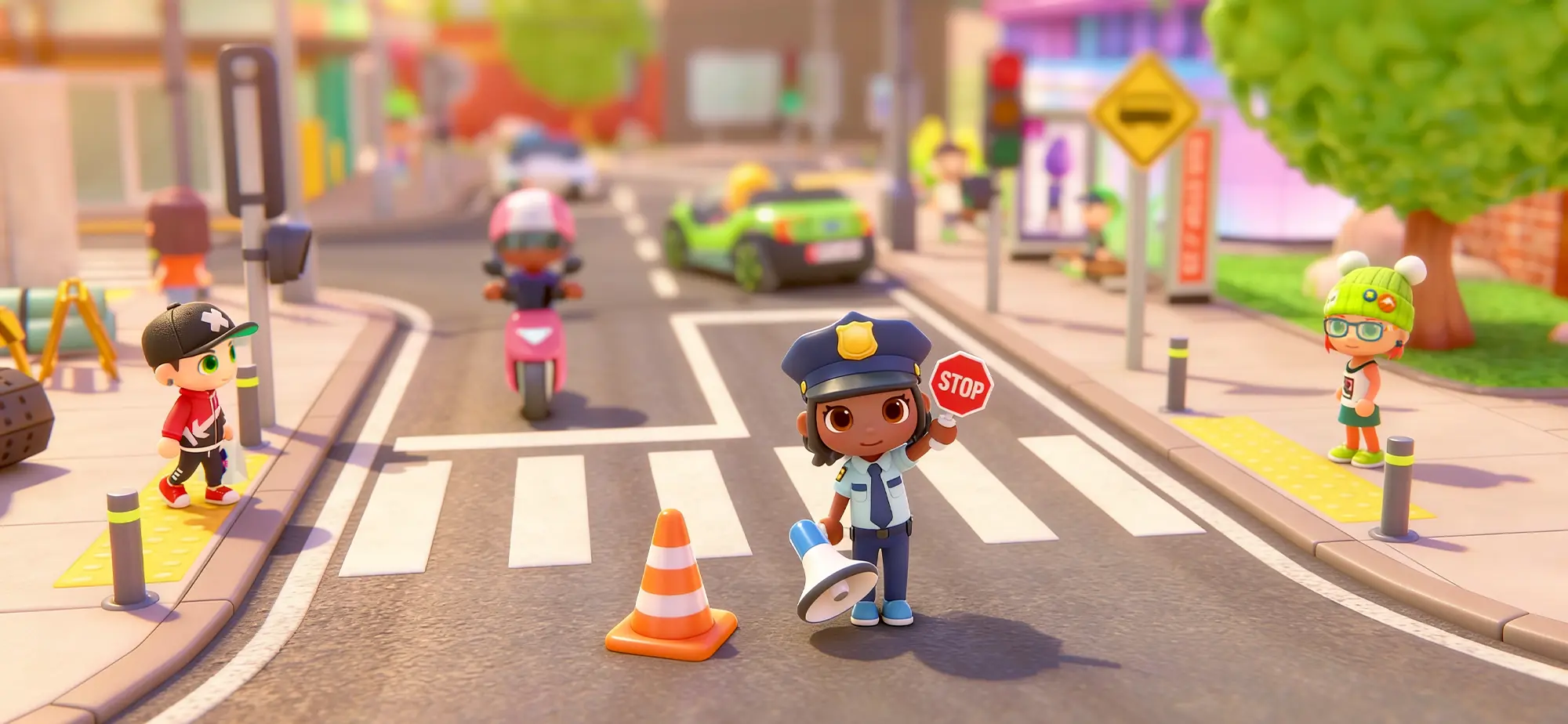 Urban City Stories key art: characters in the streets of a colorful city