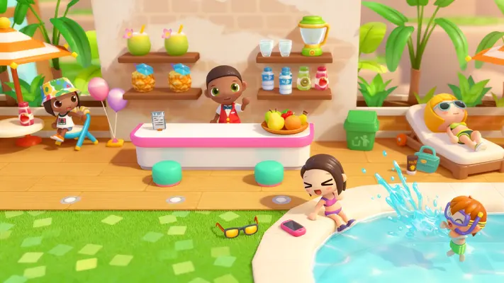 Vacation Hotel Stories gameplay screenshot — characters playing in a hotel and resort (6 of 7)